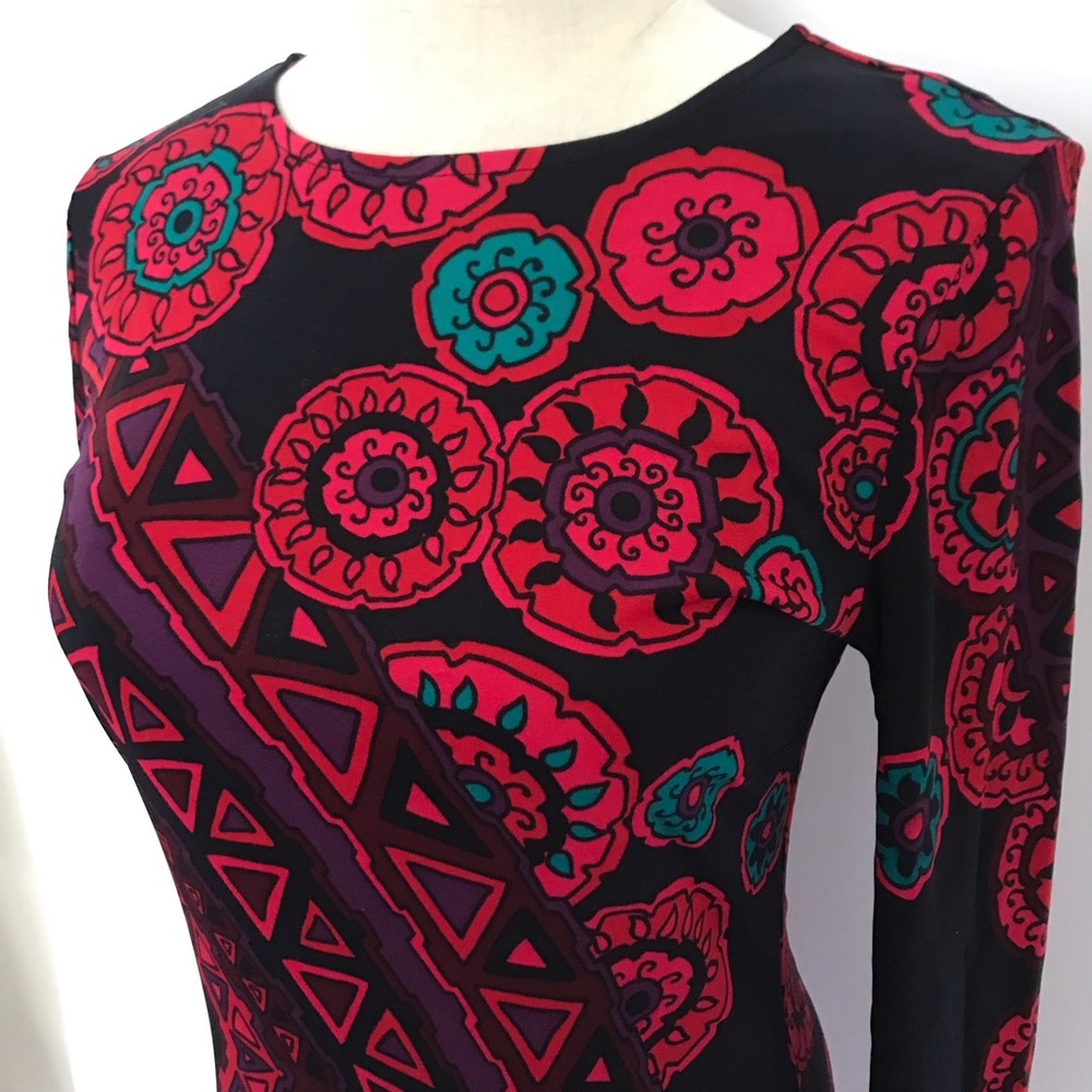 Julia Brown 100% Silk Shift Dress, Size Small